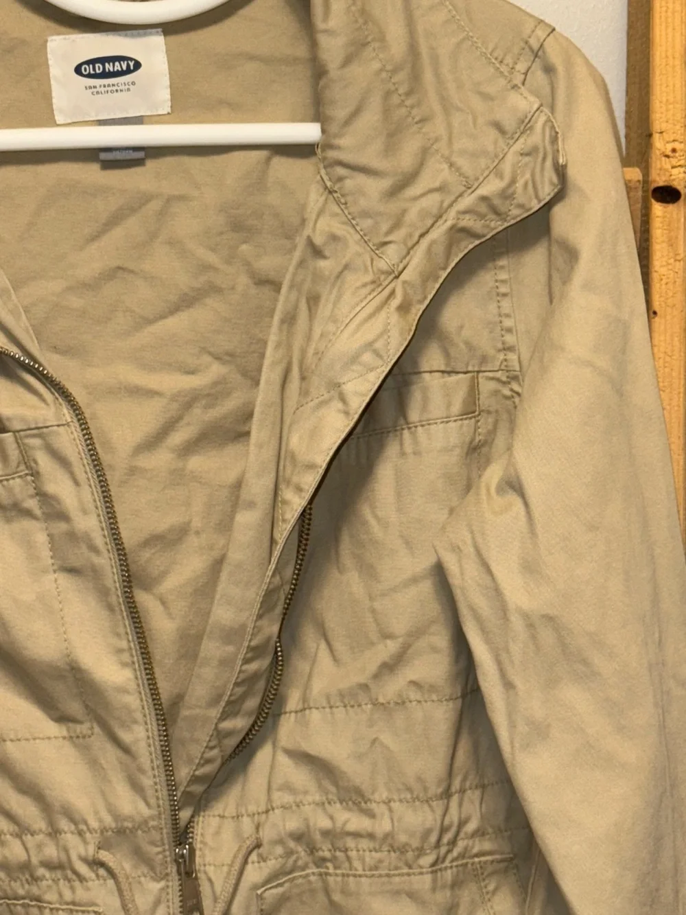 Old Navy Beige Drawstring Utility Jacket - Picture 12 of 12